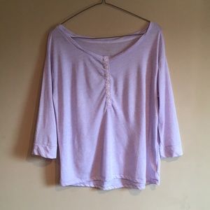 3/4 length heather light purple feather light tee